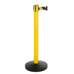 Poste de seguridad con cinta retractil