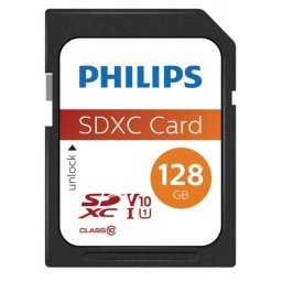 Tarjeta SD Philips FM12SD55B/00 128 GB Clase 10 UHS-I 80 MB/s U1 V10