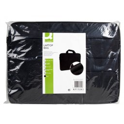Funda para portatil q-connect 15,6" con asas retractiles cremallera 3 bolsillos exteriores negro