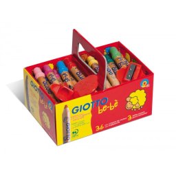 Lapices de colores giotto bebe super schoolpack de 36 unidades + 2 sacapuntas