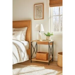 RegalosMiguel Mesita de Noche Lesly 48 x 40 cm - Negro