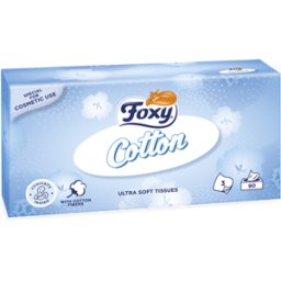 Foxy Pañuelos Facial Cotton Ultra Suaves 90 unidades