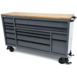 HBM Carro de herramientas, 14 cajones, 182 cm, gris