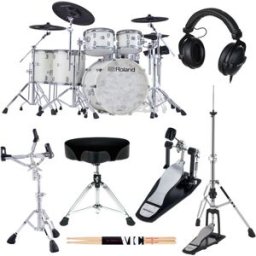 Roland VAD716-PW E-Drum Set Bundle Blanco perla