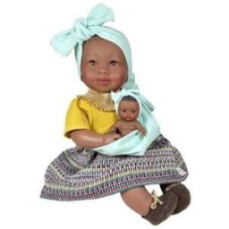 MUÑECA MARIA CON BEBE MUSTARD