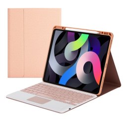 Royal Bailey HK132C Funda con Teclado Bluetooth para iPad Pro 12.9 (2021/2020/2018) Rosa