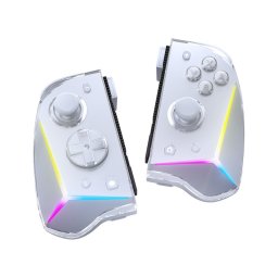 EasySMX S15 Gamepad Inalámbrico NFC RGB 1300mAh USB-C Blanco para Nintendo Switch