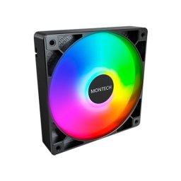 Refrigeración Aire Montech 120mm GF120 PWM ARGB 1600RPM Negro Iluminación LED