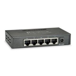 Switch LevelOne GEU-0523 5 Puertos Gigabit Carcasa Metálica Montaje en Pared