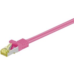 Cable de red Goobay RJ-45 CAT7 2m Magenta S/FTP