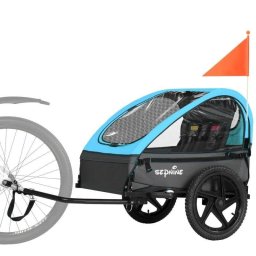 Remolque Bicicleta Infantil Sepnine Bt609 Plegable 2 Niños 40 kg Azul