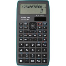 Calculadora científica Sencor SEC 150 BU 12 dígitos solar y batería azul