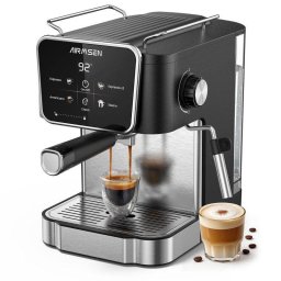 Cafetera Espresso Airmsen Mk-787g 1,8 L 20 bares con vaporizador y pantalla LCD