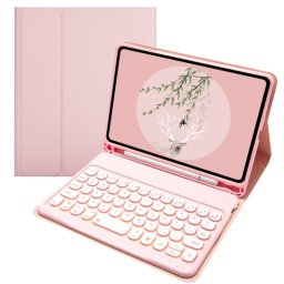 Royal Bailey Ty-x510 Funda Con Bluetooth Teclado Para Samsung Funda Con Bluetooth Teclado Para Tab S9 Fe 10.9" X510/tab S9 11" X710/tab S8 11" X700/tab S7 11" T870 Rosa