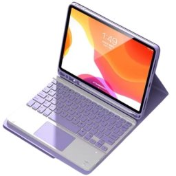 Royal Bailey Pst-x610-1 Funda Con Bluetooth Teclado Para Samsung Tab S10+ 12.4" X820/tab S9 Fe+ 12.4" X610/tab S9+ 12.4" X810/tab S7+ 12.4" T970/tab S7 Fe 12.4" T730/tab S8+ 12.4" X800 Morado