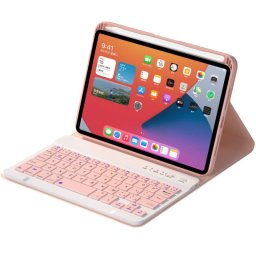 Royal Bailey Hk11 Funda Con Bluetooth Teclado Para Ipad Air 11(2024)/ipad Air 5 10.9(2022)/ipad Air 4 10.9(2020)/ipad Pro 11(2022/2021/2020/2018) Rosa