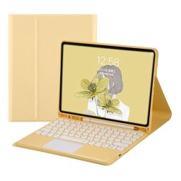 Royal Bailey Ty11c Funda Con Bluetooth Teclado Para Ipad Air 11(2024)/ipad Air 5 10.9(2022)/ipad Air 4 10.9(2020)/ipad Pro 11(2022/2021/2020/2018) Amarillo