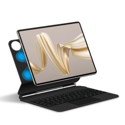 Royal Bailey Mk-s7+ Funda Con Bluetooth Teclado Para Samsung Tab S10+ 12.4" X820/tab S9 Fe+ 12.4" X610/tab S9+ 12.4" X810/tab S7+ 12.4" T970/tab S7 Fe 12.4" T730/tab S8+ 12.4" X800 Negro