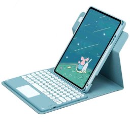 Royal Bailey Pd-e11-1 Funda Con Bluetooth Teclado Para Ipad Air 11(2024)/ipad Air 5 10.9(2022)/ipad Air 4 10.9(2020)/ipad Pro 11(2022/2021/2020/2018) Azul