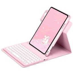 Royal Bailey Pd-d12 Funda Con Bluetooth Teclado Para Ipad 10.2(2021/2020/2019)/ipad Air 10.5/ipad Pro 10.5 Rosa