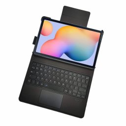 Royal Bailey S062 Funda Con Bluetooth Teclado Para Samsung Tab S6 Lite 2024 10.4" P620/p625/tab S6 Lite 2022 10.4" P613/p619/tab S6 Lite 2020 10.4" P610/p615 Negro