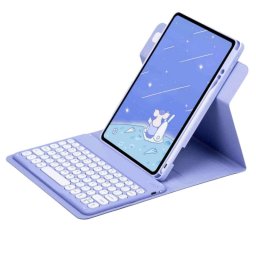 Royal Bailey Pd-d211 Funda Con Bluetooth Teclado Para Ipad Pro 11 2024 Morado
