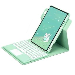 Royal Bailey Pd-e11-1 Funda Con Bluetooth Teclado Para Ipad Air 11(2024)/ipad Air 5 10.9(2022)/ipad Air 4 10.9(2020)/ipad Pro 11(2022/2021/2020/2018) Verde