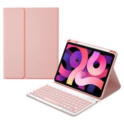 Royal Bailey Hf11 Funda Con Bluetooth Teclado Para Ipad Air 11(2024)/ipad Air 5 10.9(2022)/ipad Air 4 10.9(2020)/ipad Pro 11(2022/2021/2020/2018) Rosa