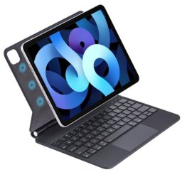Royal Bailey Mk-x9 Funda Con Bluetooth Teclado Para Ipad Air 13(2024)/ipad Pro 12.9(2022/2021/2020/2018) Negro
