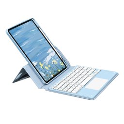 Royal Bailey Sx11c Funda Con Bluetooth Teclado Para Ipad Air 11(2024)/ipad Air 5 10.9(2022)/ipad Air 4 10.9(2020)/ipad Pro 11(2022/2021/2020/2018) Azul