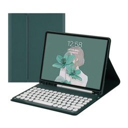 Royal Bailey Ts131 Funda Con Bluetooth Teclado Para Ipad Air 13(2024)/ipad Pro 12.9(2022/2021/2020/2018) Verde