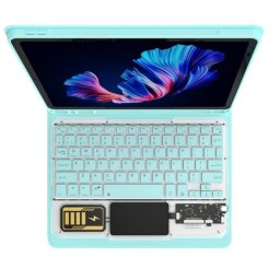 Royal Bailey Jt-x510-1 Funda Con Bluetooth Teclado Para Samsung Tab S9 Fe 10.9" X510/s9 11" X710/s8 11" X700/s7 11" T870 Azul