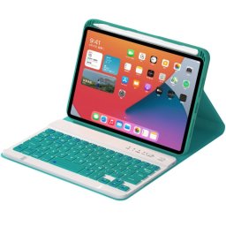 Royal Bailey Hk11 Funda Con Bluetooth Teclado Para Ipad Air 11(2024)/ipad Air 5 10.9(2022)/ipad Air 4 10.9(2020)/ipad Pro 11(2022/2021/2020/2018) Verde
