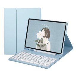 Royal Bailey Ts131 Funda Con Bluetooth Teclado Para Ipad Air 13(2024)/ipad Pro 12.9(2022/2021/2020/2018) Azul