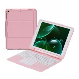 Royal Bailey T207 Funda Con Bluetooth Teclado Para Ipad Air 11(2024)/ipad Air 5 10.9(2022)/ipad Air 4 10.9(2020)/ipad Pro 11(2022/2021/2020/2018) Rosa