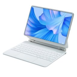 Royal Bailey Mk-s7+ Funda Con Bluetooth Teclado Para Samsung Tab S10+ 12.4" X820/tab S9 Fe+ 12.4" X610/tab S9+ 12.4" X810/tab S7+ 12.4" T970/tab S7 Fe 12.4" T730/tab S8+ 12.4" X800 Blanco