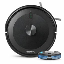 Robot aspirador y fregasuelos Teendow D10S Navegación Láser 4500 Pa Control por voz