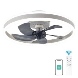 Ventilador de Techo con Luz Autrucker LED 6 Velocidades 5 Aspas Control App y Mando 10-15m² Temporizador