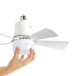 Ventilador de Techo con Luz Autrucker E27 5 Aspas 3 Velocidades Regulación Continua con Mando