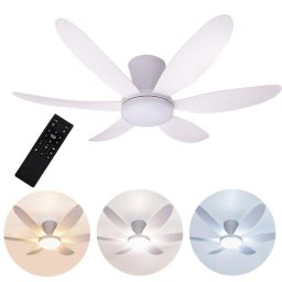Ventilador de Techo con Luz Autrucker 50W 109cm 6 Velocidades Motor DC Silencioso con Mando