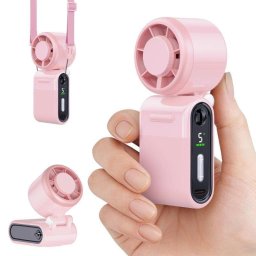Mini Ventilador Autrucker Portátil 4000mAh 5 Velocidades Silencioso Recargable Triple Uso