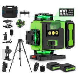 Nivel láser Autrucker 16 líneas 4D verde autonivelante IP54 con app y trípode
