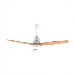Ventilador de Techo con Luz Evvo Home V540 Wood 40W 132cm 6 Velocidades Motor DC Mando Temporizador Invierno