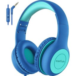Auriculares Fargo con cable jack 3,5 mm para niños, micrófono y limitador de volumen