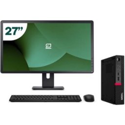 Pack Lenovo M720q Tiny i5 8500T 8GB SSD 512GB + LCD 27" + Tecl y Ratón Inalámbrico + WiFi