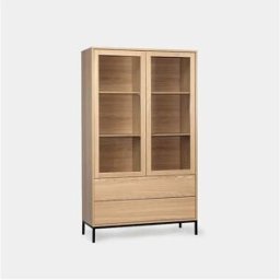 Vitrina doble de Madera Natural 170 x 100- Remi