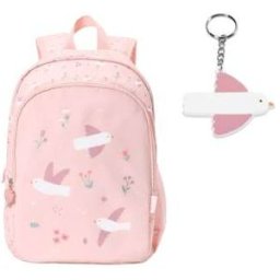 Mochila Mediana Blossom Birds + Llavero Monneka Tutete