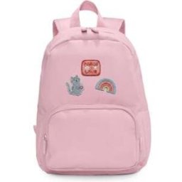 Mochila Solid Color Pink + 6 Parches Autoadhesivos Fantasy Monneka