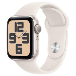 Apple Watch SE GPS 40mm Caja de Aluminio Blanco Estrella con Correa Deportiva Blanco Estrella M/L