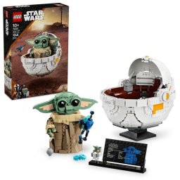 LEGO Star Wars Grogu Con Aerocuna: Figura Articulada Y Baby Yoda De Juguete 75403